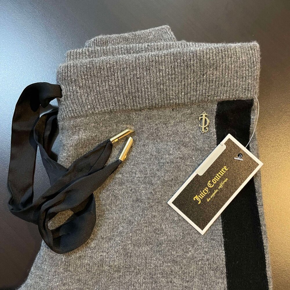 Juicy Couture Pull On 100% Cashmere Heather Grey Sweatpants Size S 30X30
